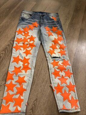 AMIRI orange star Jeans